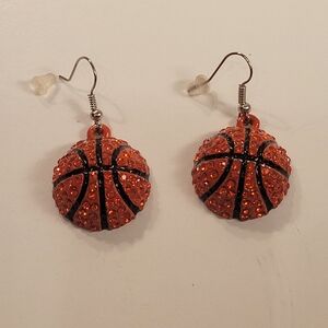 🏀 Basketball Rhinestone Earrings